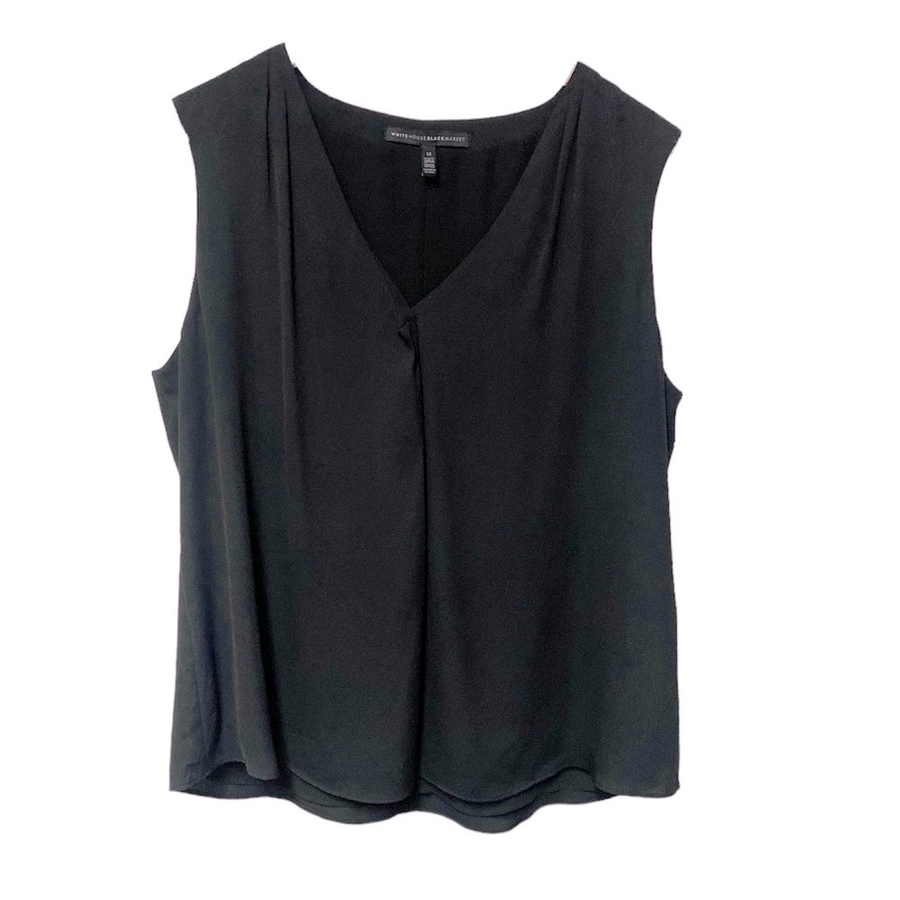 White House Black Market Sleeveless Lined Dressy Shell Blouse 12